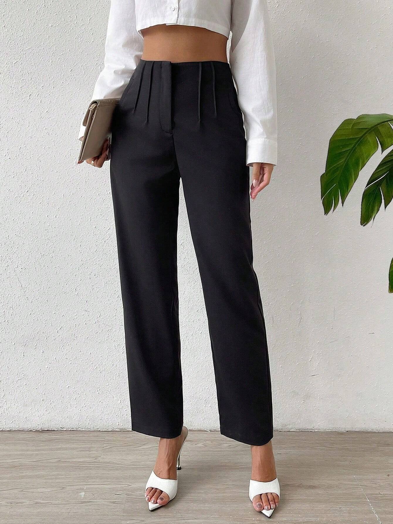 Pantalon élégant avec taille haute