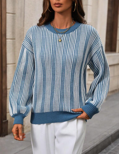 Pull élégant avec motif à rayures