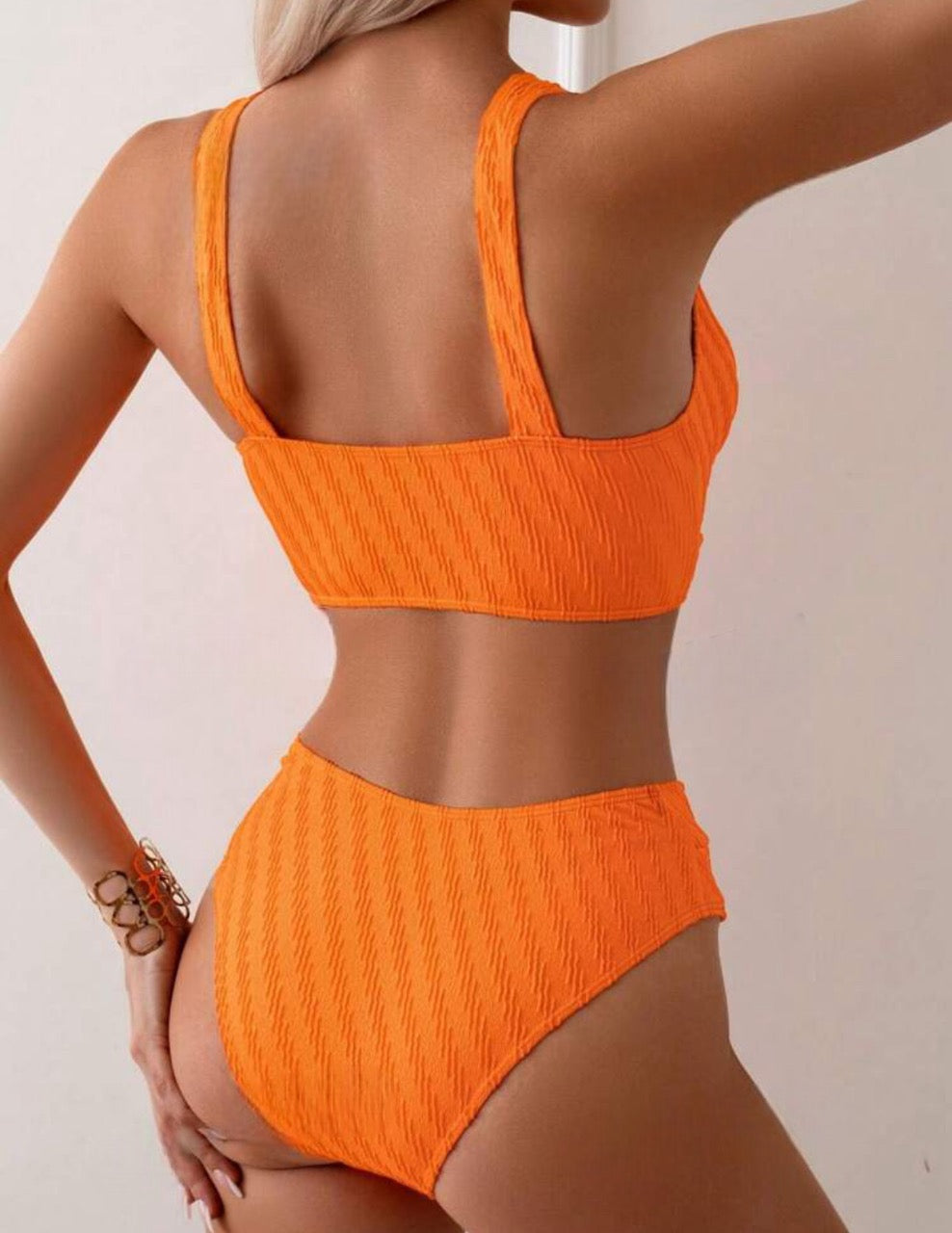 Ensemble bikini texturé avec soutien et culotte