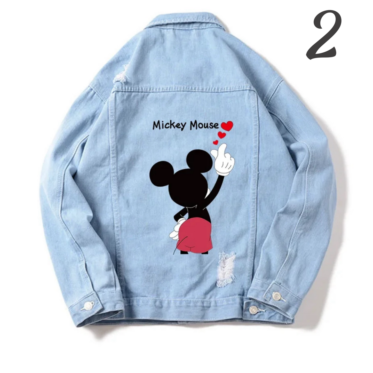 Jacket en jeans avec imprimé Disney