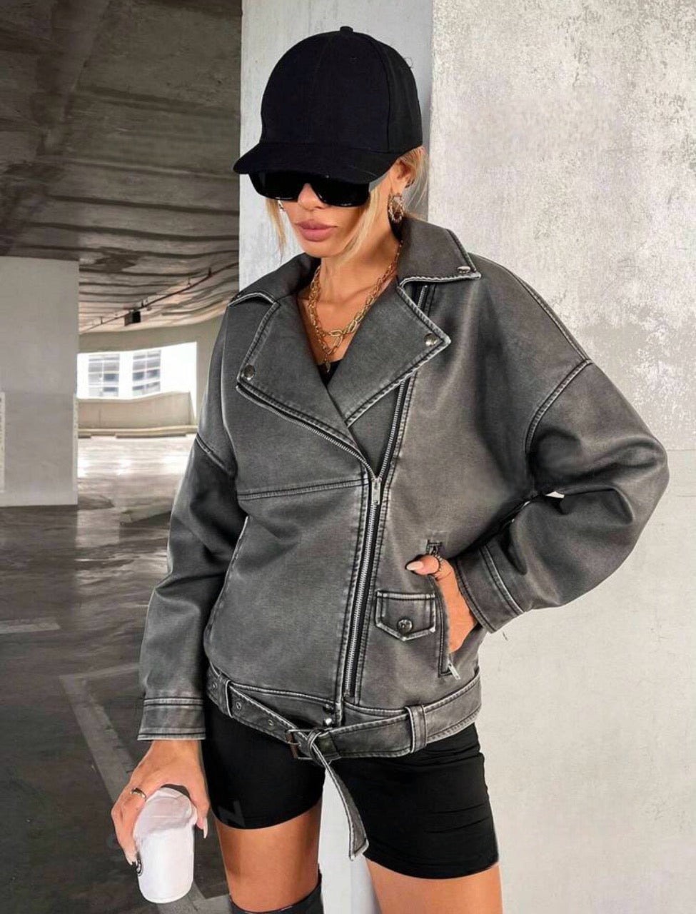 Perfecto jacket avec épaule tombante