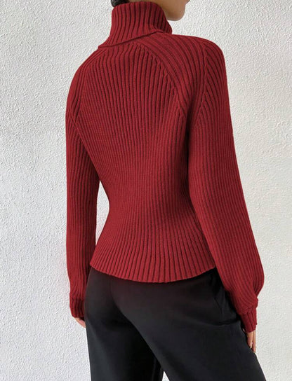 Pull à col roulé en tricot