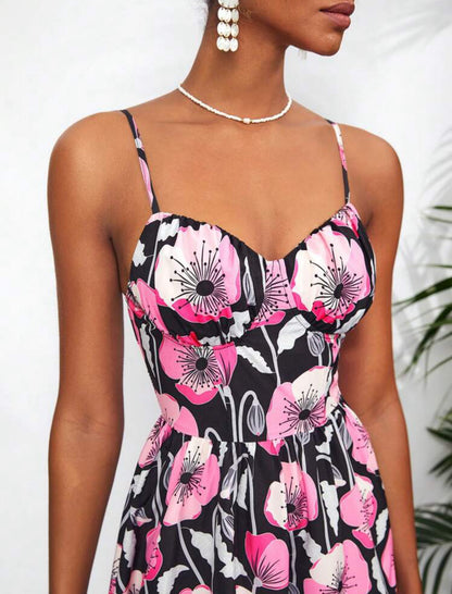 Robe élégante avec imprimé floral