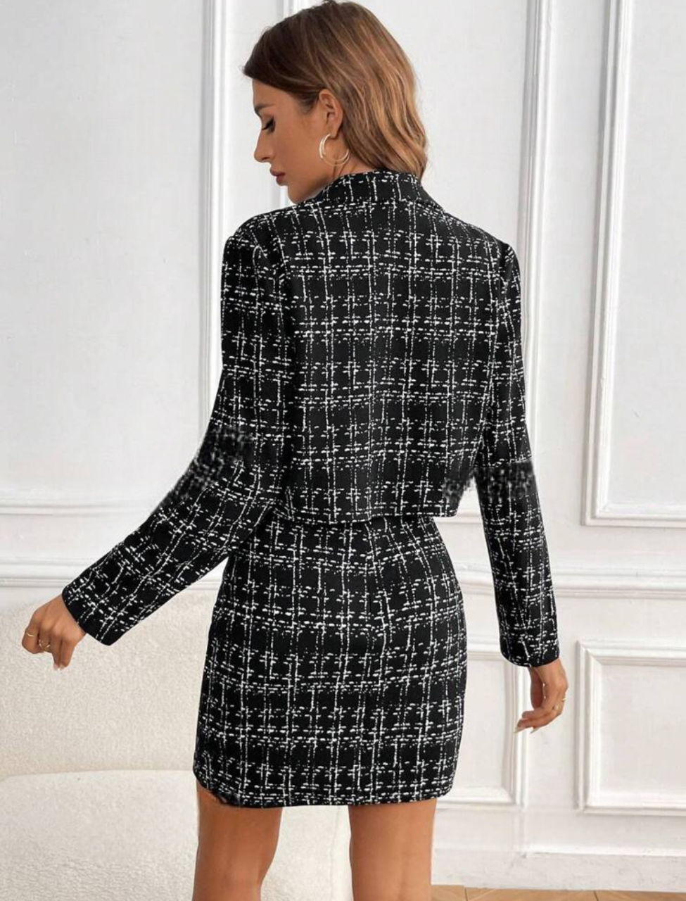 Ensemble veste et robe en tweed