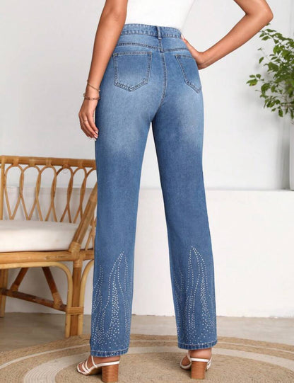 Jeans élégant avec jambes droites