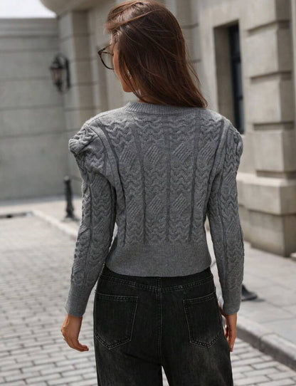 Cardigan élégant avec épaulettes et rayures