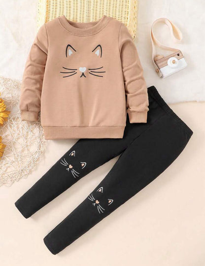 Ensemble fille sweat-shirt et legging