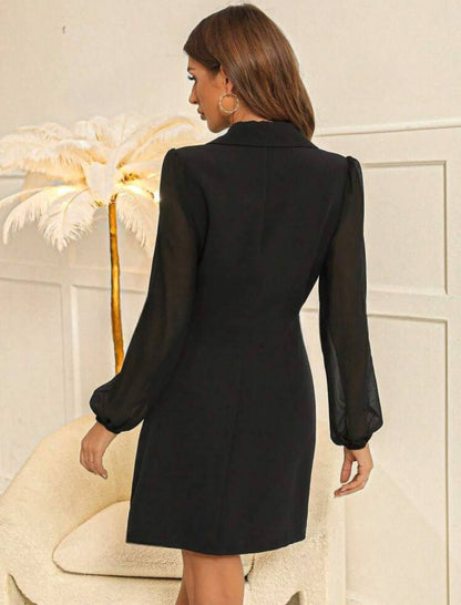 Robe blazer élégant avec détail pierre