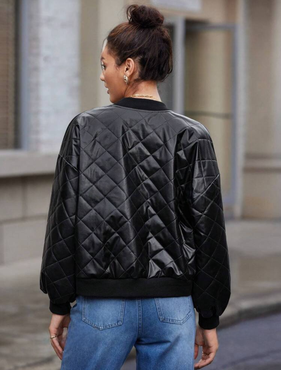 Jacket bomber avec fermeture éclair