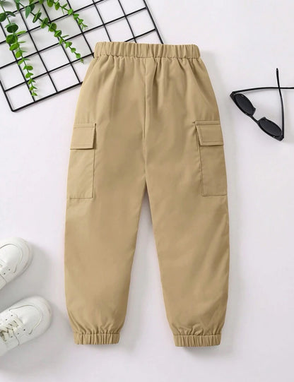 Pantalon fille cargo avec poches