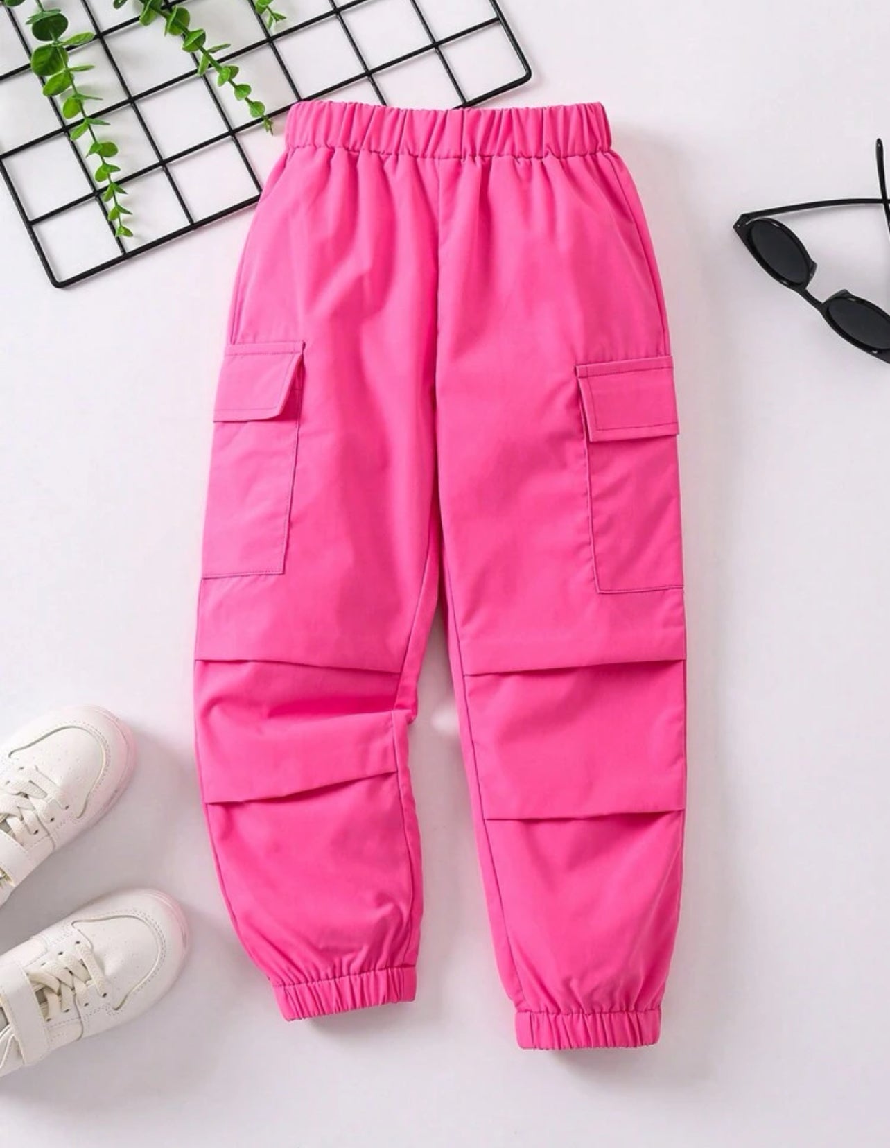 Pantalon fille cargo avec poches