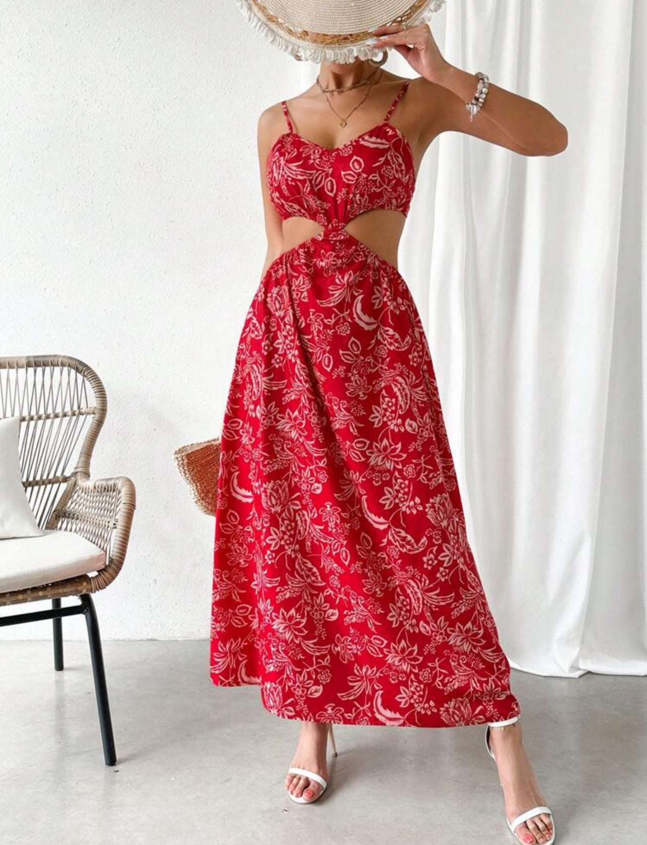 Robe élégante avec imprimé floral