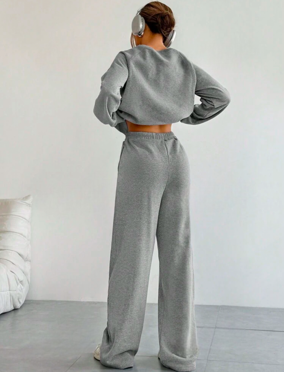 Ensemble pull et pantalon avec doublure pelucheuse