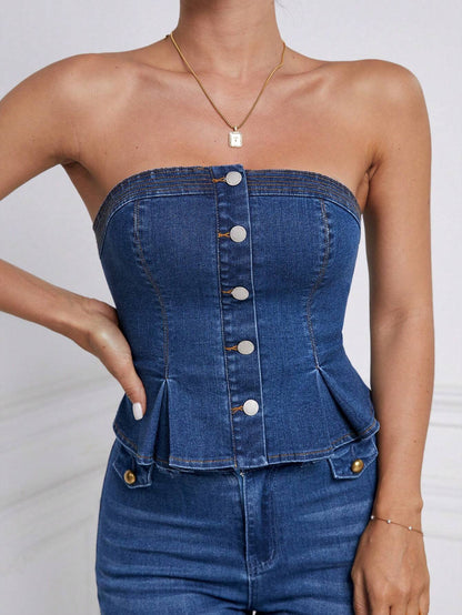 Top élégant en jeans