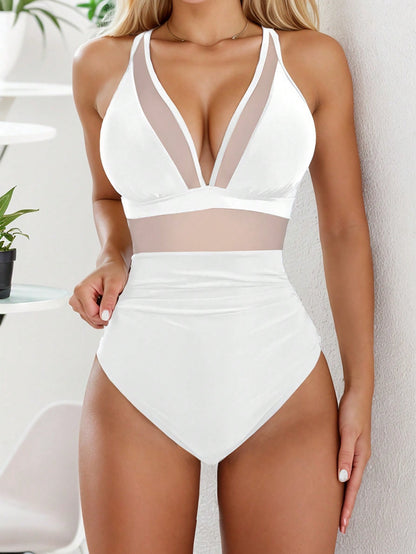 Maillot de bain élégant avec détails en transparence