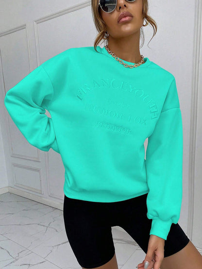 Sweat-shirt avec broderie en lettres