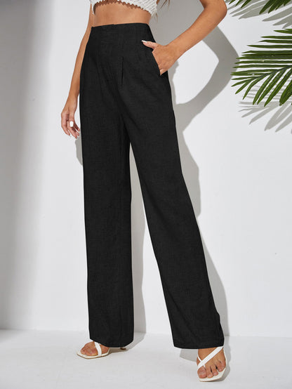 Pantalon élégant avec taille haute