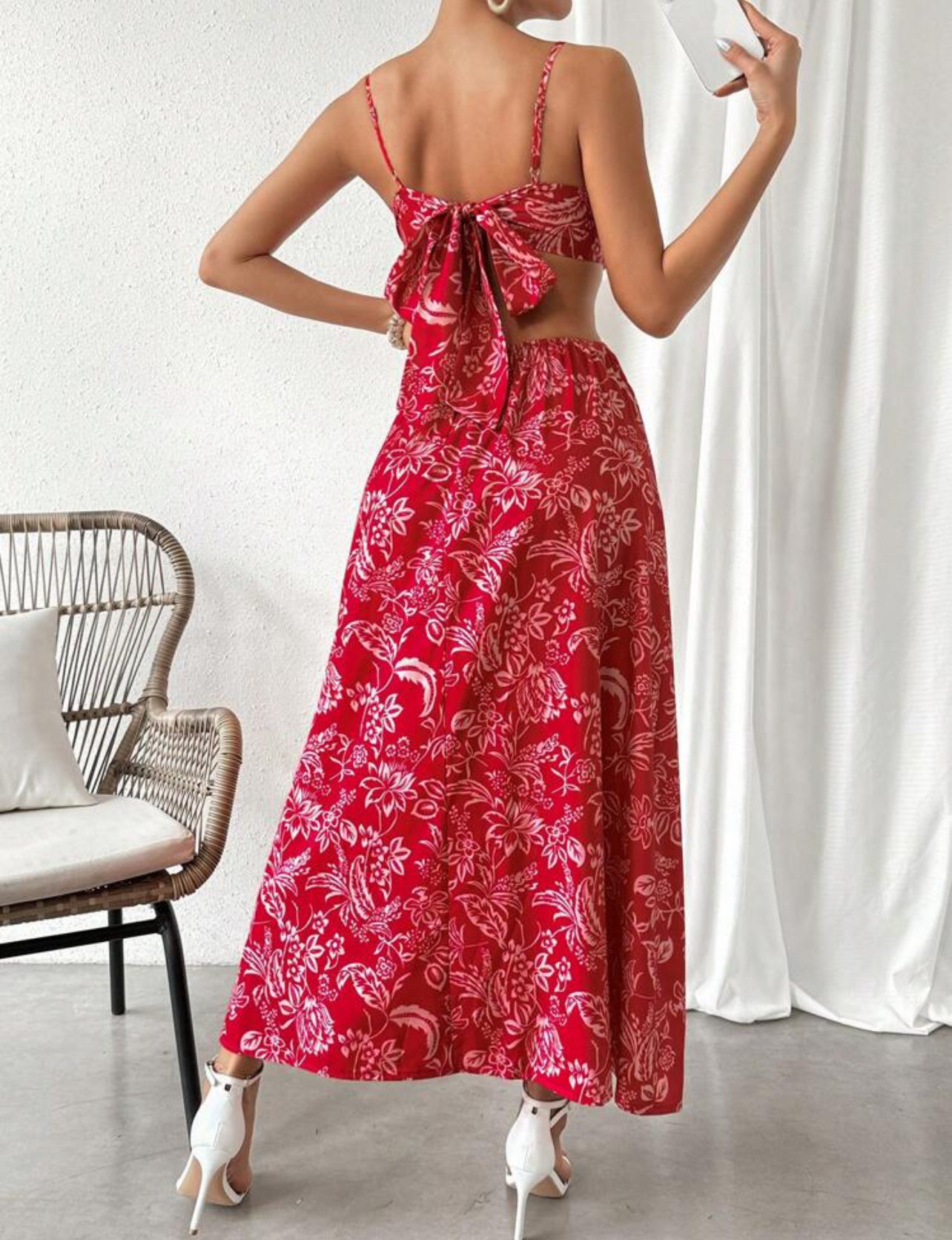 Robe élégante avec imprimé floral