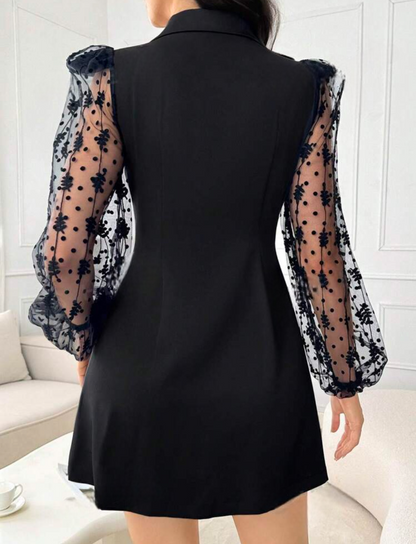 Robe blazer élégante avec détails manches