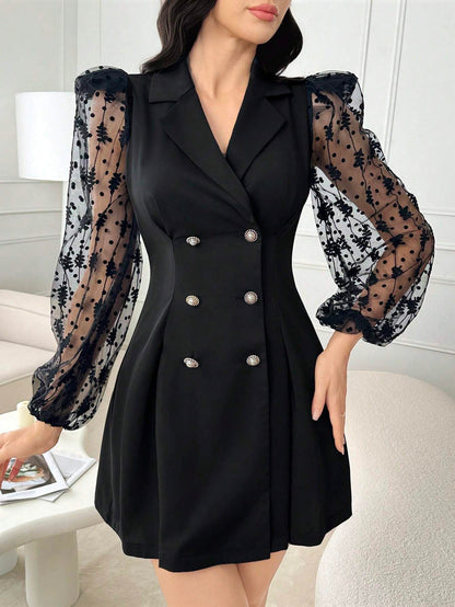 Robe blazer élégante avec détails manches