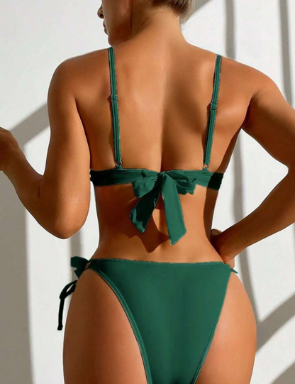 Bikini ensemble avec détails fleurs 3D