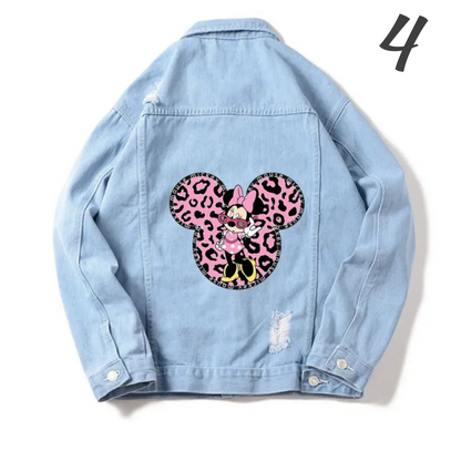 Jacket en jeans avec imprimé Disney