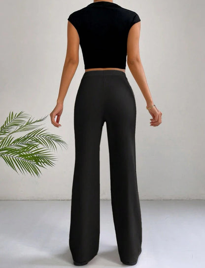 Pantalon élégant jambe droite