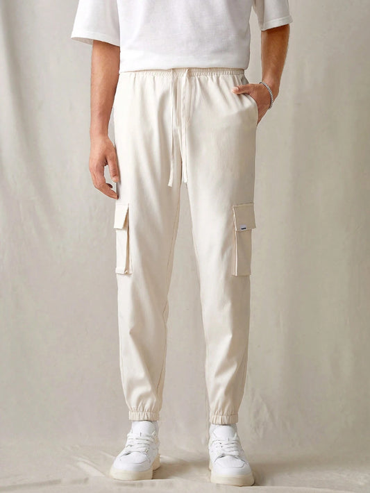 Pantalon décontracté homme avec cordon et chevilles serrées