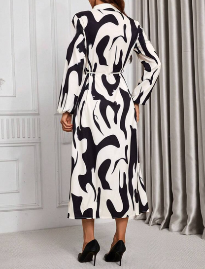 Robe longue et élégante avec imprimé