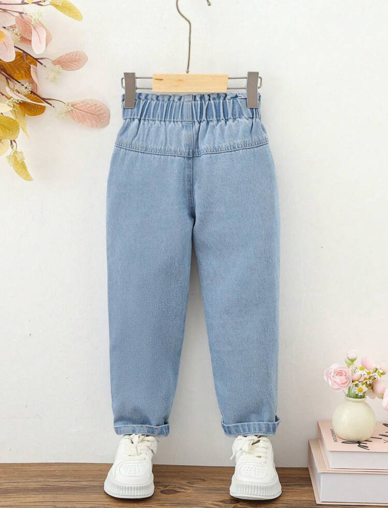 Jeans file avec motif cœur