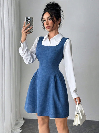 Ensemble élégant robe et chemise