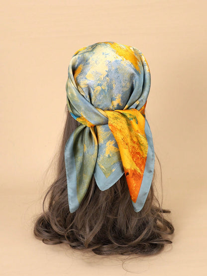 Foulard élégant carré avec imprimé