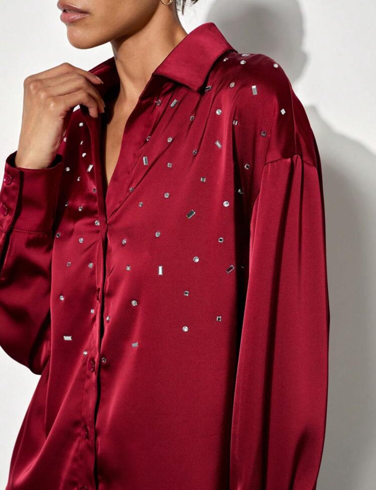 Chemise élégante avec détails strass