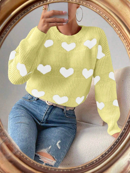 Pull élégant avec motif cœur