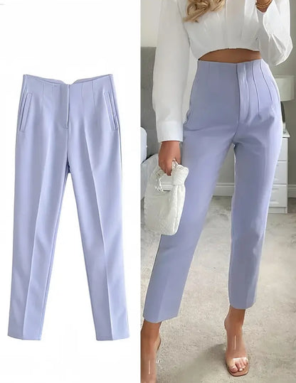 Pantalon élégant avec taille haute