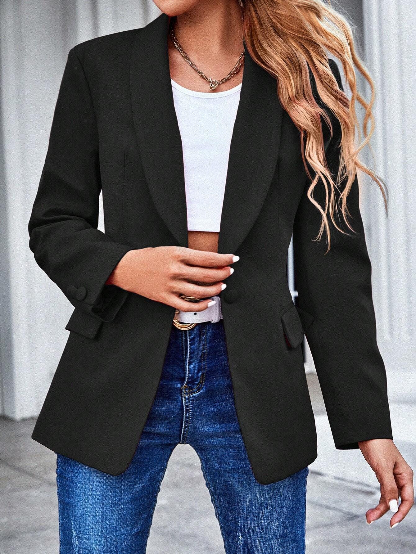 Blazer avec col châle et un bouton