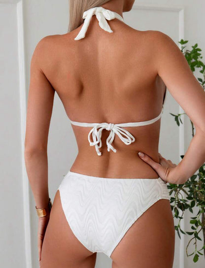 Bikini ensemble plissé deux pièces