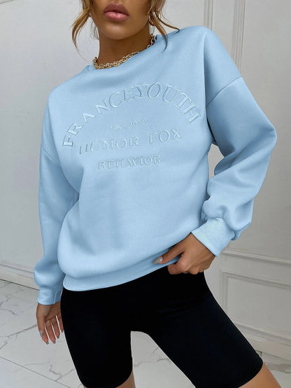 Sweat-shirt avec broderie en lettres