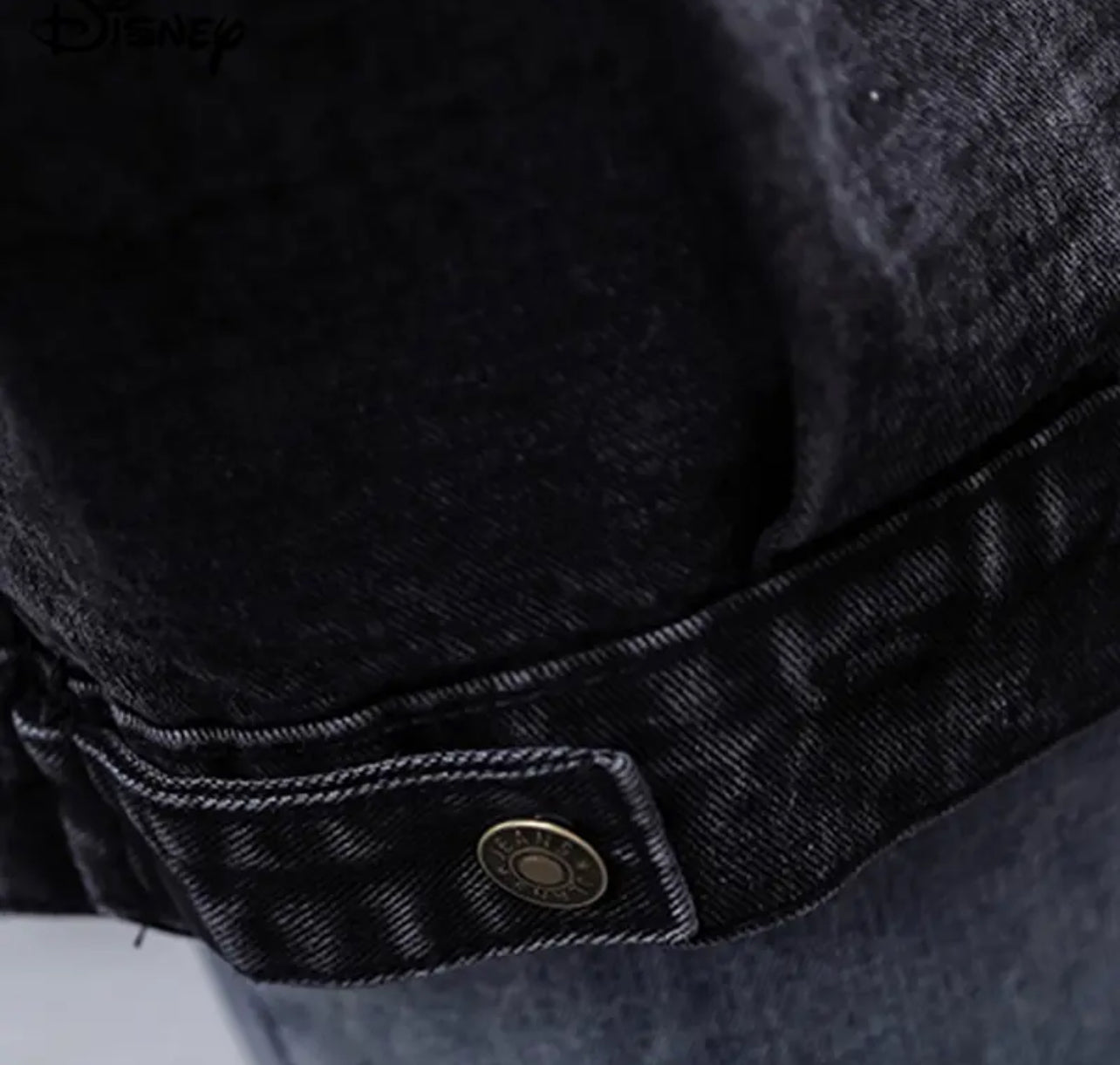 Jacket en jeans avec motif Mickey pailleté