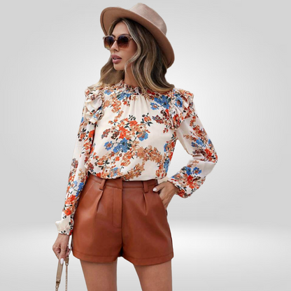 Blouse élégante avec imprimé fleuris