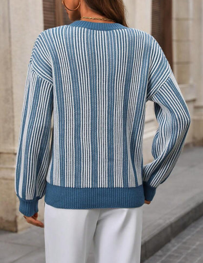 Pull élégant avec motif à rayures