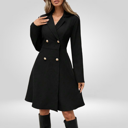 Robe blazer élégante avec patte de boutonnage