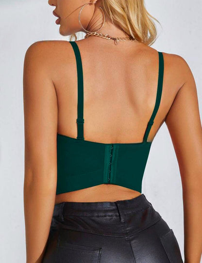 Top élégant corset avec détails perles