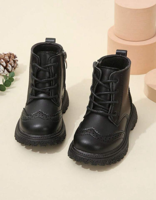 Bottes élégantes fille avec fermeture éclair