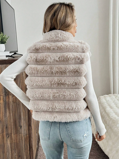 Manteau gilet avec fausse fourrure automne / hiver