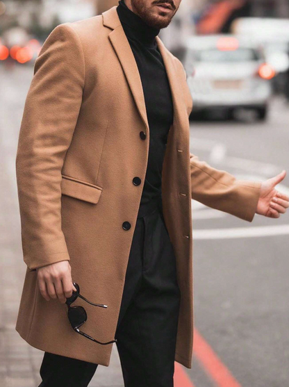 Manteau fin homme avec fausses poches