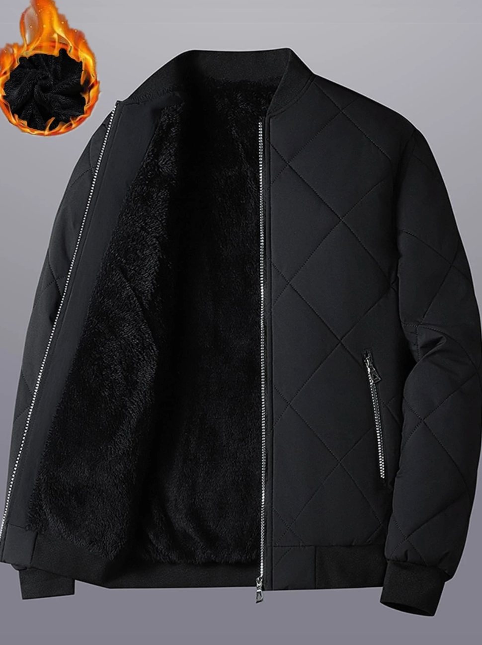 Veste bomber homme avec doublure pelucheuse