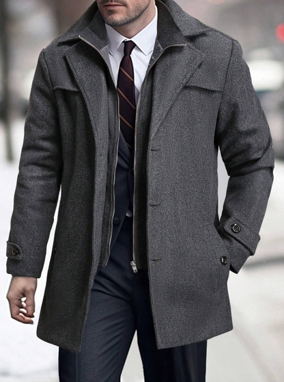 Manteau élégant homme avec fermeture éclair