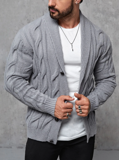 Cardigan homme en tricot épais