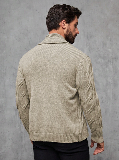 Cardigan homme en tricot épais